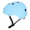 Kask rowerowy dla dziecka  dziecięcy regulowany LED M 55-58cm niebieski